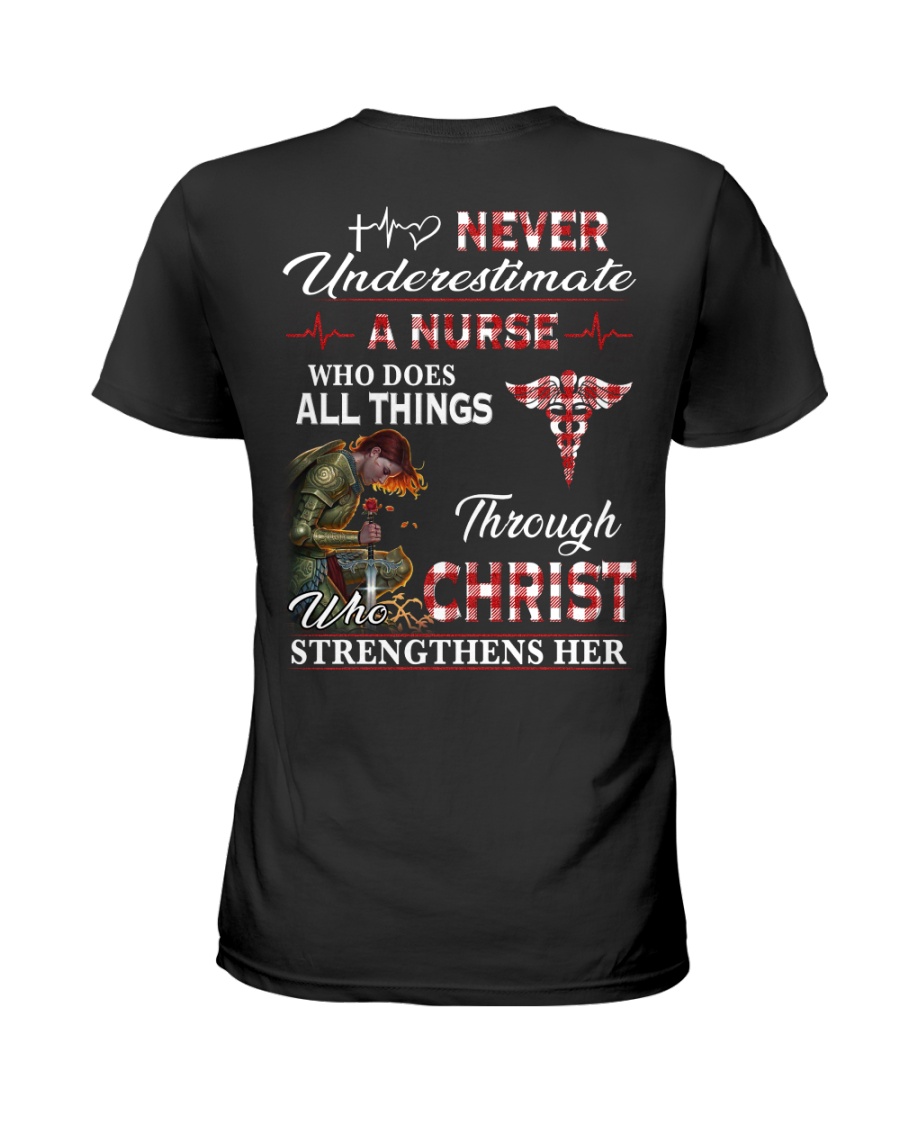 Never Underestimate a Nurse Ladies T-Shirt