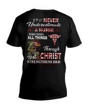 Never Underestimate a Nurse V-Neck T-Shirt thumbnail