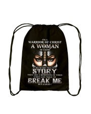 I Am A Warrior of God Drawstring Bag thumbnail