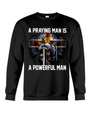 A Praying Man Is A Powerful Man Crewneck Sweatshirt thumbnail