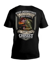 Never Underestimate A Pharmacist V-Neck T-Shirt thumbnail