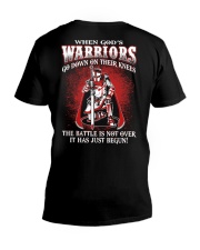 when god warrior go down V-Neck T-Shirt thumbnail