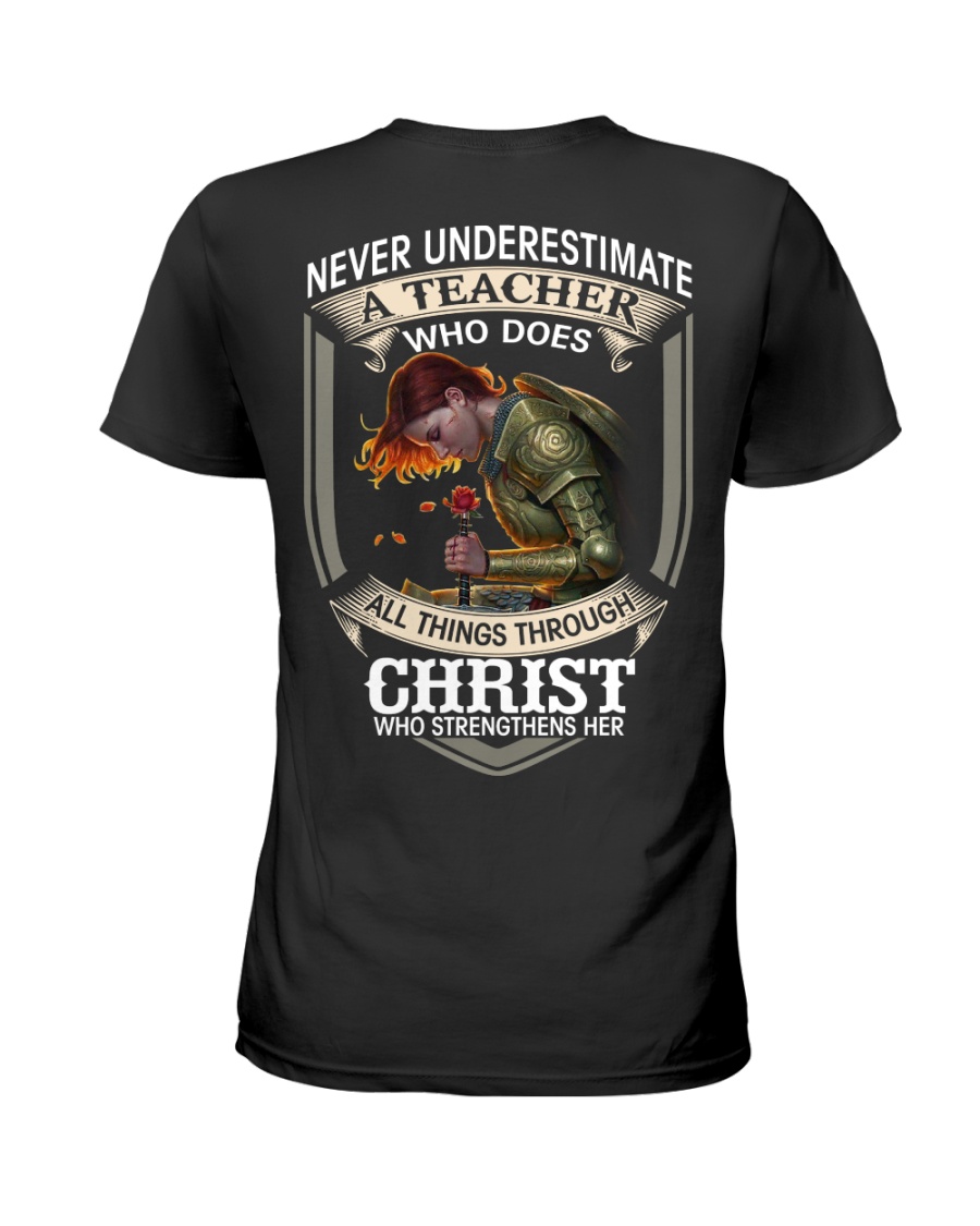Never Underestimate A Teacher Ladies T-Shirt