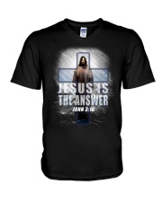 Jesus Is The Answer V-Neck T-Shirt thumbnail