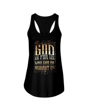 If God Is For Us Who Can Be Against Us Ladies Flowy Tank thumbnail