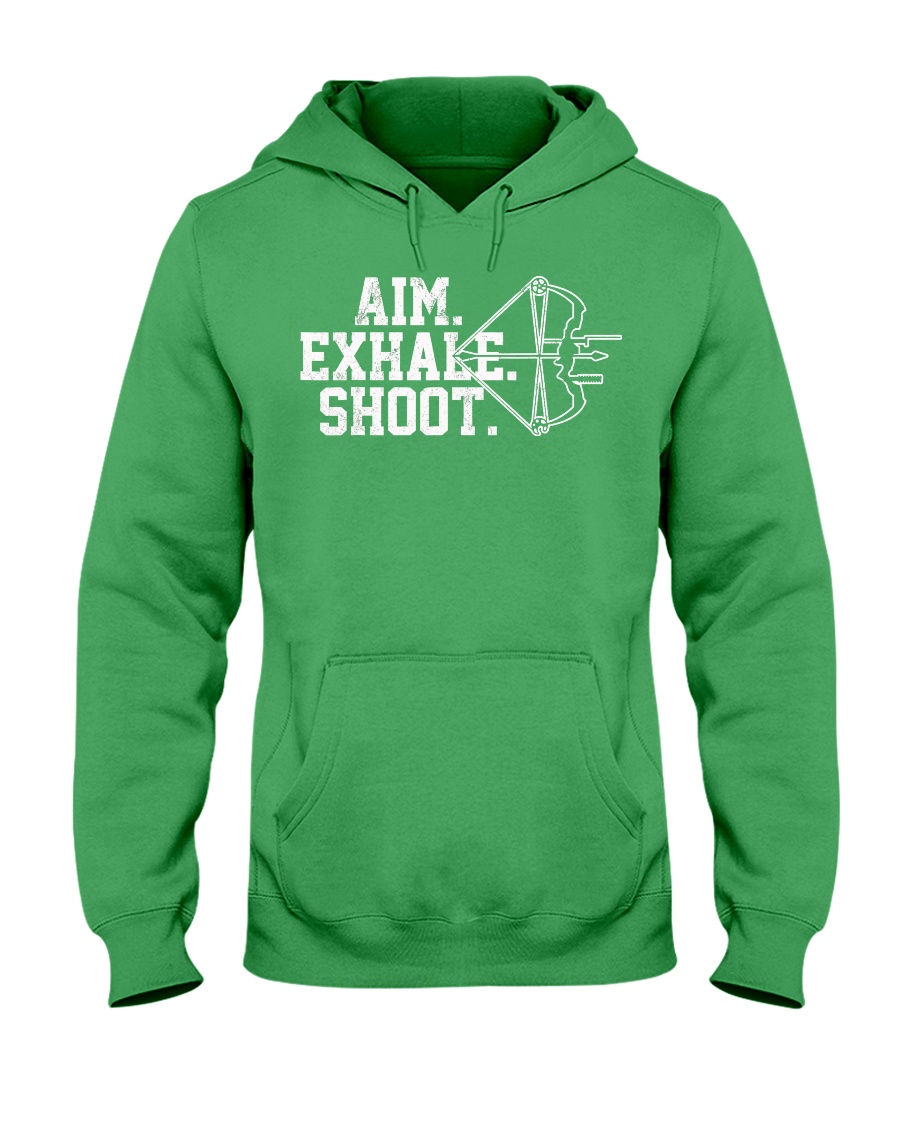 Archery T-Shirt - Aim Exhale Shoot B Hooded Sweatshirt