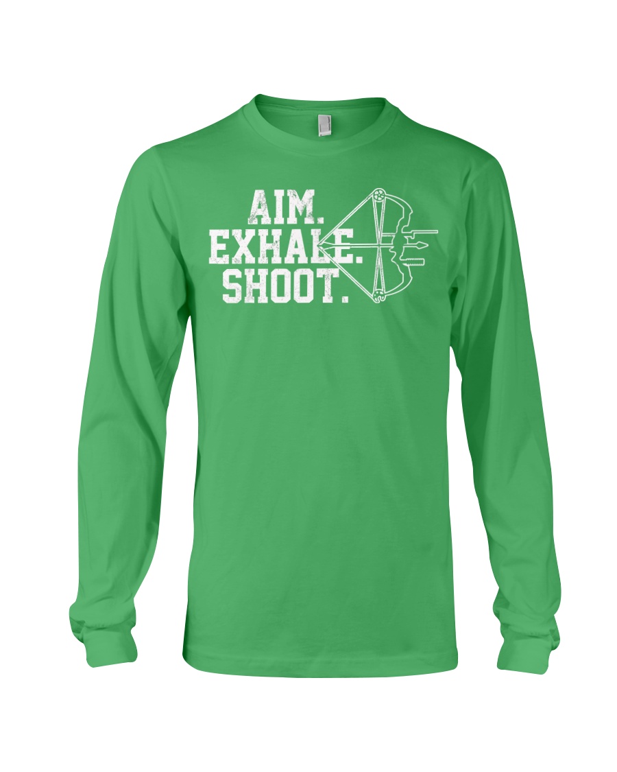 Archery T-Shirt - Aim Exhale Shoot B Long Sleeve Tee