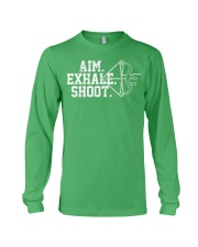 Archery T-Shirt - Aim Exhale Shoot B Long Sleeve Tee front