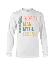 Guitar Dad Chord vintage retro Long Sleeve Tee front