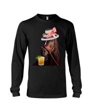 Funny Horse Derby Party Long Sleeve Tee thumbnail