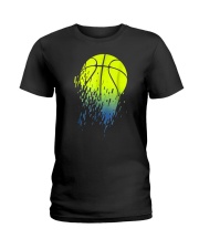 Disintegrating Neon Green Basketball Ladies T-Shirt thumbnail