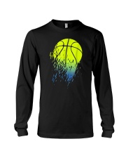 Disintegrating Neon Green Basketball Long Sleeve Tee thumbnail