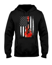 Bass Guitar American Flag USA Patriot Hooded Sweatshirt thumbnail