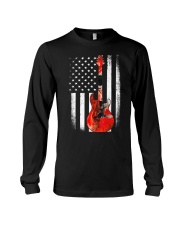 Bass Guitar American Flag USA Patriot Long Sleeve Tee thumbnail