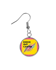Knock Out Cancer Circle Earrings thumbnail