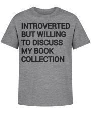 Introverted but willing to discuss my book collection Classic T-Shirt apparel-classic-tshirt-ghosted-front-01