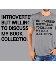 Introverted but willing to discuss my book collection Classic T-Shirt custom-t-shirts-classic-lifestyle-front-321