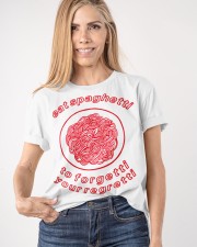 eat spaghetti to forgetti your regretti Classic T-Shirt apparel-classic-tshirt-lifestyle-front-100