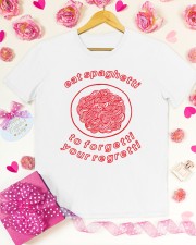 eat spaghetti to forgetti your regretti Classic T-Shirt apparel-classic-tshirt-lifestyle-front-187