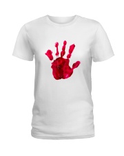 Halloween T shirts Bloody Hand Classic Ladies T-Shirt thumbnail