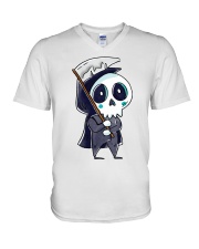 Halloween T shirts Funny Skeleton V-Neck T-Shirt thumbnail