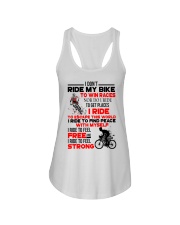 I DON'T RIDE MY BIKE TO WIN RACES Ladies Flowy Tank thumbnail