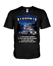 BEST T-SHIRT FOR TRUCKER V-Neck T-Shirt thumbnail
