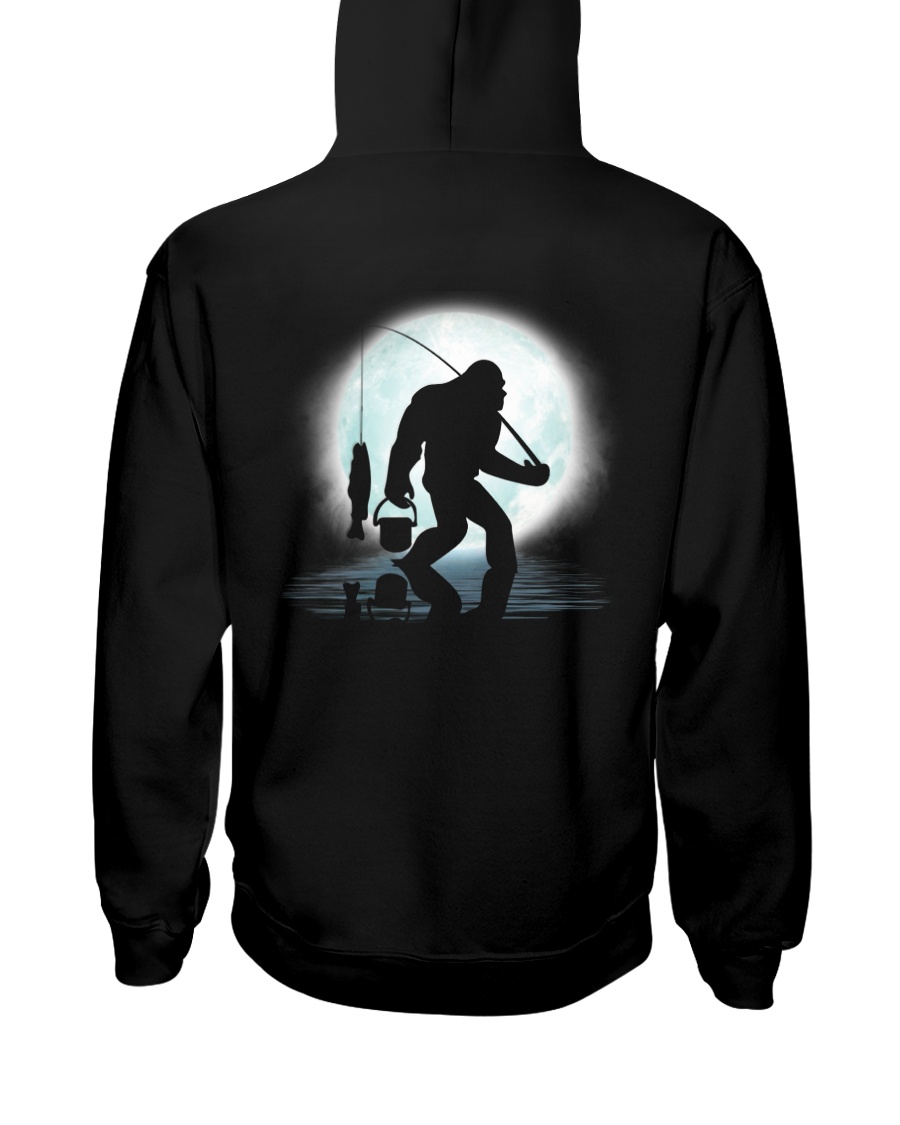 Bigfoot go fishing two side Hooded Sweatshirt