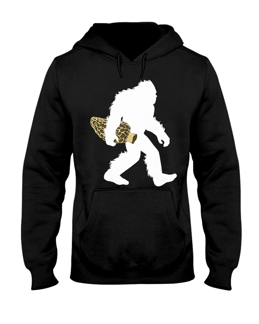 Bigfoot with Morel Mushroom Hooded Sweatshirt