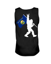 Bigfoot rock and roll Montana flag - Back side Unisex Tank thumbnail