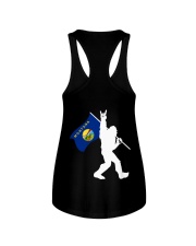 Bigfoot rock and roll Montana flag - Back side Ladies Flowy Tank thumbnail