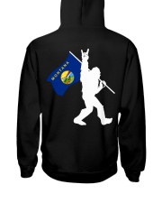 Bigfoot rock and roll Montana flag - Back side Hooded Sweatshirt thumbnail