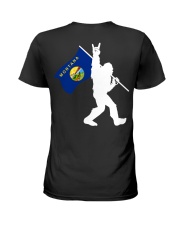 Bigfoot rock and roll Montana flag - Back side Ladies T-Shirt thumbnail