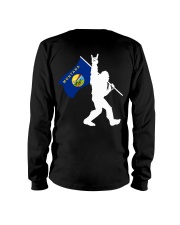 Bigfoot rock and roll Montana flag - Back side Long Sleeve Tee thumbnail