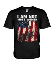 Motorcycle I am not most women V-Neck T-Shirt thumbnail