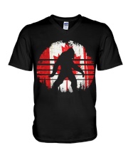 Bigfoot Canada Flag V-Neck T-Shirt thumbnail