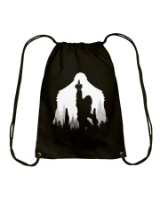 Bigfoot middle finger in the forest - Accessories Drawstring Bag thumbnail