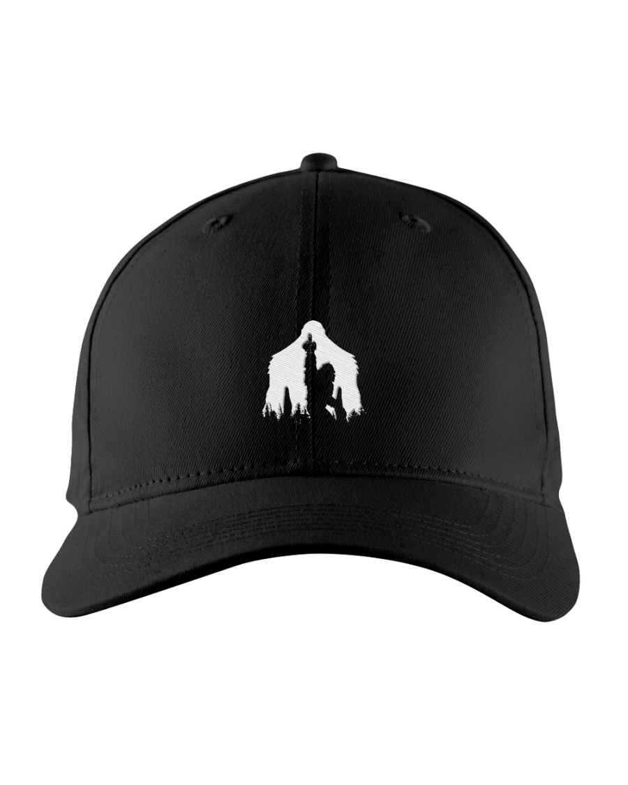 Bigfoot middle finger in the forest - Accessories Embroidered Hat
