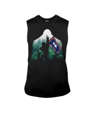 Bigfoot n1 Wyoming flag in the forest Sleeveless Tee thumbnail