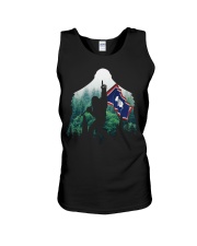 Bigfoot n1 Wyoming flag in the forest Unisex Tank thumbnail