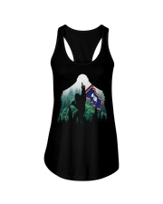 Bigfoot n1 Wyoming flag in the forest Ladies Flowy Tank thumbnail