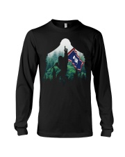 Bigfoot n1 Wyoming flag in the forest Long Sleeve Tee thumbnail