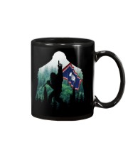 Bigfoot n1 Wyoming flag in the forest Mug thumbnail