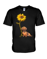 You are my sunshine - dachshund V-Neck T-Shirt thumbnail