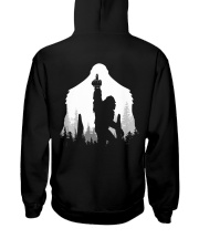 Bigfoot middle finger style - Back side Hooded Sweatshirt back