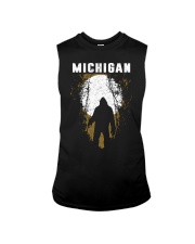 Michigan Bigfoot under the moon Sleeveless Tee thumbnail