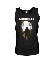 Michigan Bigfoot under the moon Unisex Tank thumbnail