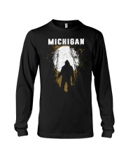 Michigan Bigfoot under the moon Long Sleeve Tee thumbnail