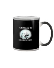 Scuba driving under the moon Color Changing Mug thumbnail