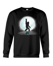 Funny bigfoot rock and roll under the moon Crewneck Sweatshirt thumbnail